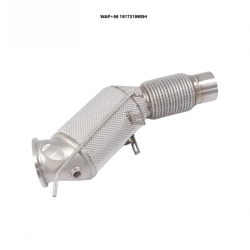 

For B48 2.0T OPF/GPF Equipped Stainless Steel Downpipe Catted Front Pipe with Mid-Pipe Adapter Sleeve, Performance Upgrade