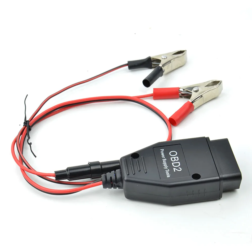 2022 Newest OBD2 Connector Adapter Tools for Car Battery Tester OBD 2 Power Supply Cable for Car Safety+Car Battery Clips