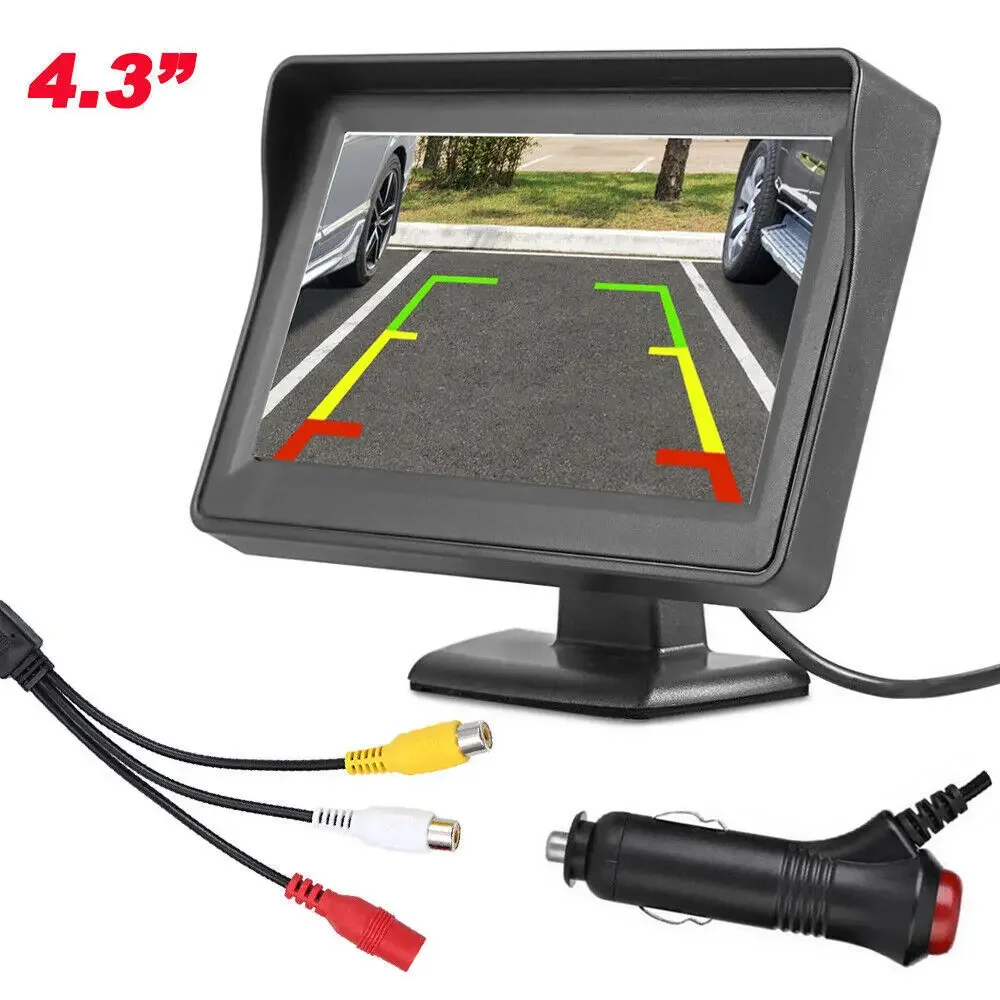 

QueenDer 4.3" Monitor For Car Rear View HD Parking System Backup Night Vision