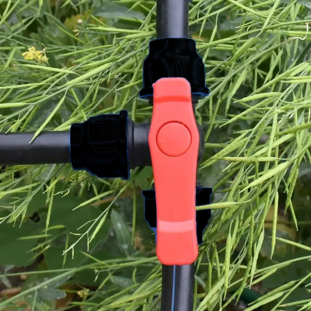 1Pcs Three-way Quick-connect Valve Black PE Quick Connection 20/25/32/40/50mm Garden Lawn Irrigation Water Pipe Fittings
