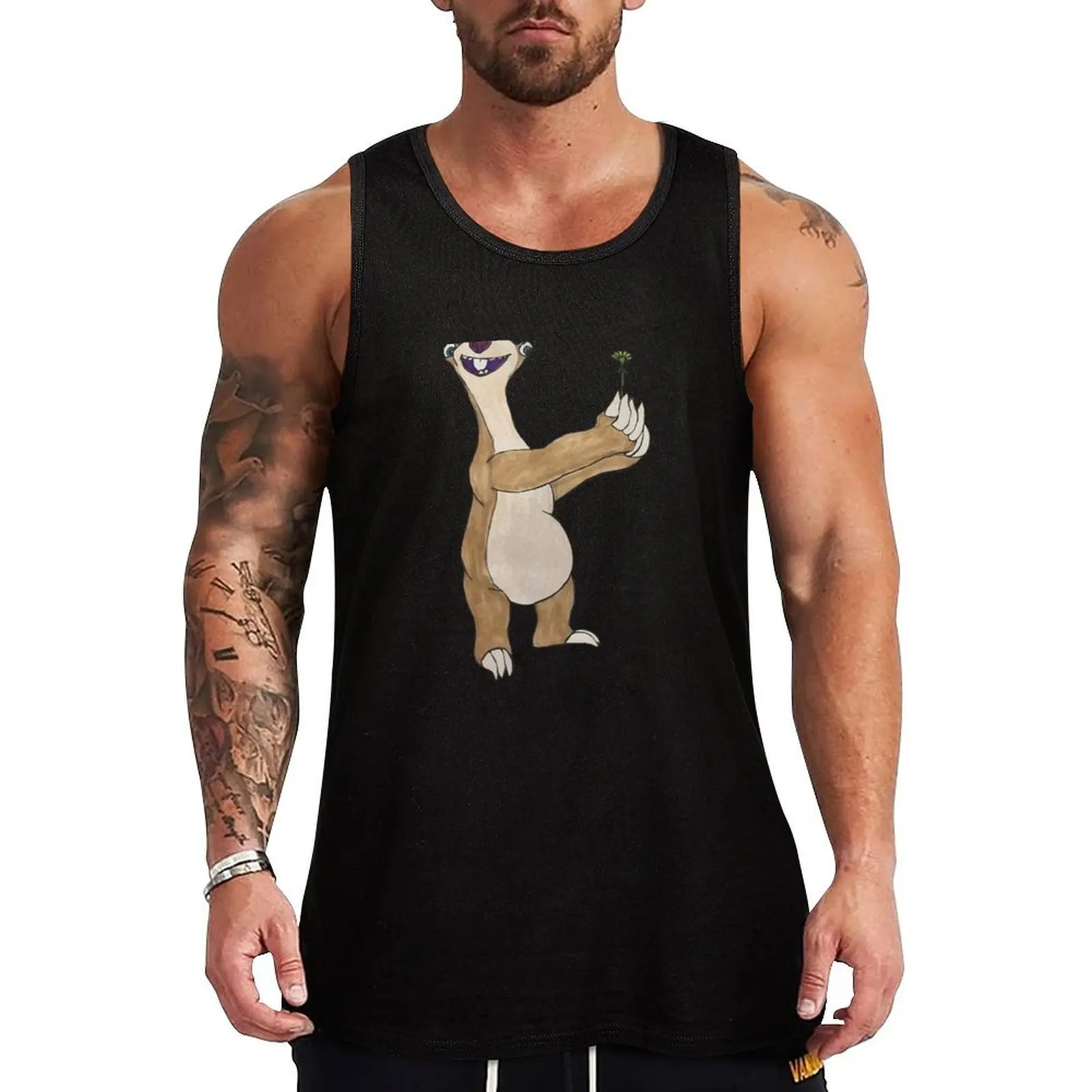 Camiseta sin mangas con diseño de Sid el Perezoso: Lepra, Amistad, Sid Leniv, Sid el Perezoso, Tembellik, Slinkums, Le Paresseux, Lice-aest