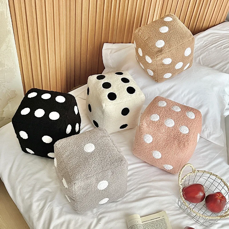 20cm INS Creative Simple Home Decoration Pillow Fun Simulation Dice Plush Toy Sofa Cushion Floor Mat