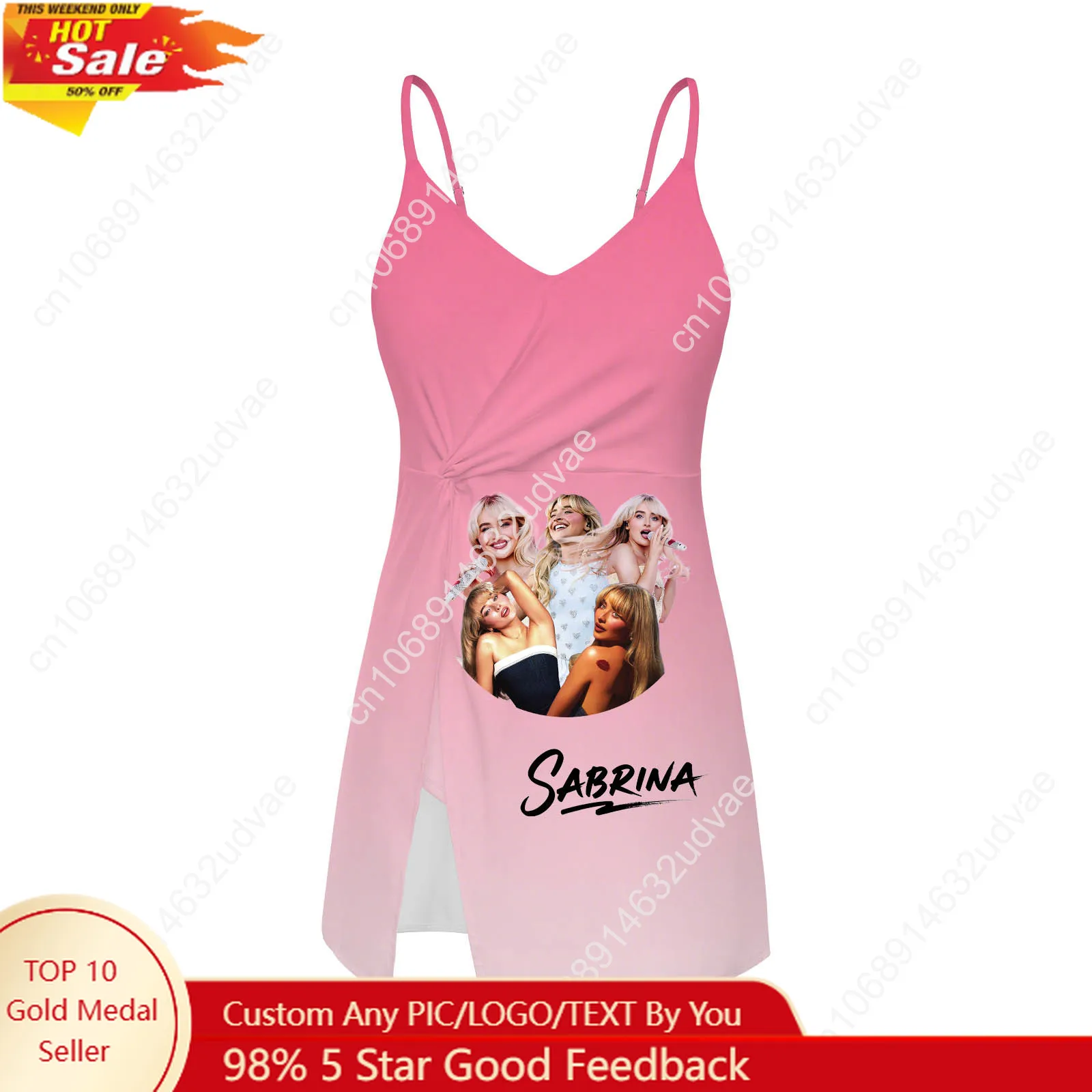 

Sabrina Carpenter Sling Dress Swimsuit Womens Bathing Suits Pop Singer Personalized Fashion Swimwear Bikini Custom Beachwear