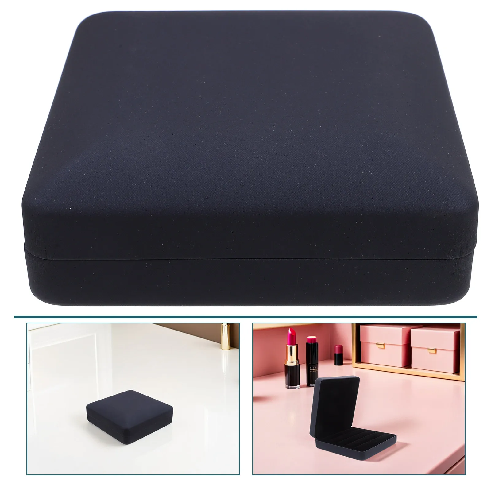 

Компактный органайзер для колец с несколькими отделениями, коробка для хранения ювелирных изделий для путешествий, дома, офиса, портативный держатель для серег и колец