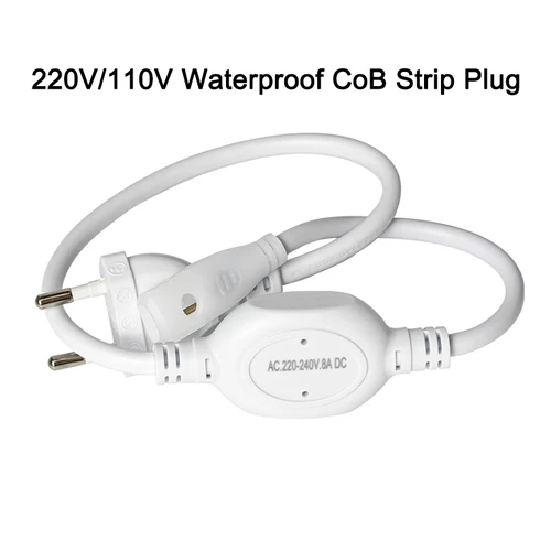 8A 110V 220V 10mm 12mm impermeable Cob tira de luz LED conector de clavija de EE. UU. UE