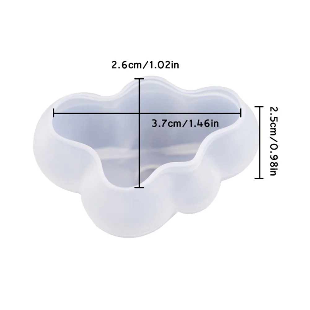 

Cloud Shape Soap Candle Molds 3D Silicone Mold For DIY Fondant Mousse Ice Cube Pudding Baking Cake C