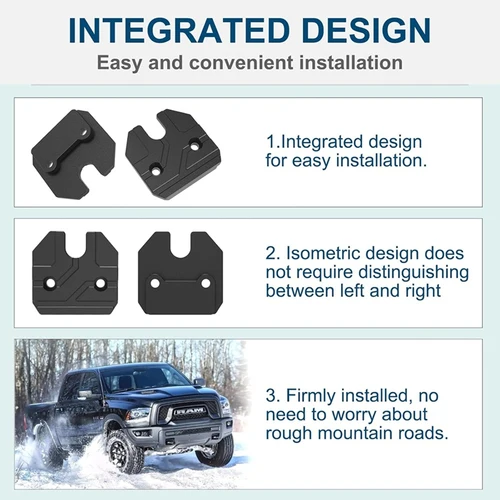 Imagen 1 del producto Kit de reparación de visera solar para RAM 1500 2019-2023, 2 paquetes de clip de visera solar para camiones, clip de visera de aleación de aluminio-ABWY