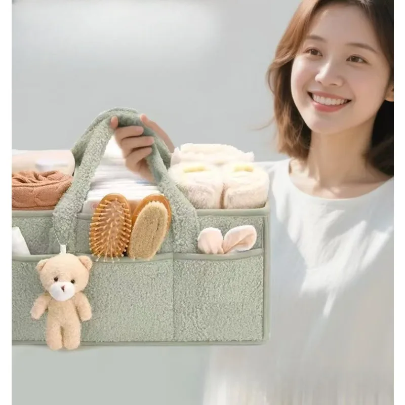 1pcs Portable Baby Diaper Storage Box Car Diaper Organizer Disposable Nappy Holder Storage Rack Baby Wipes Container