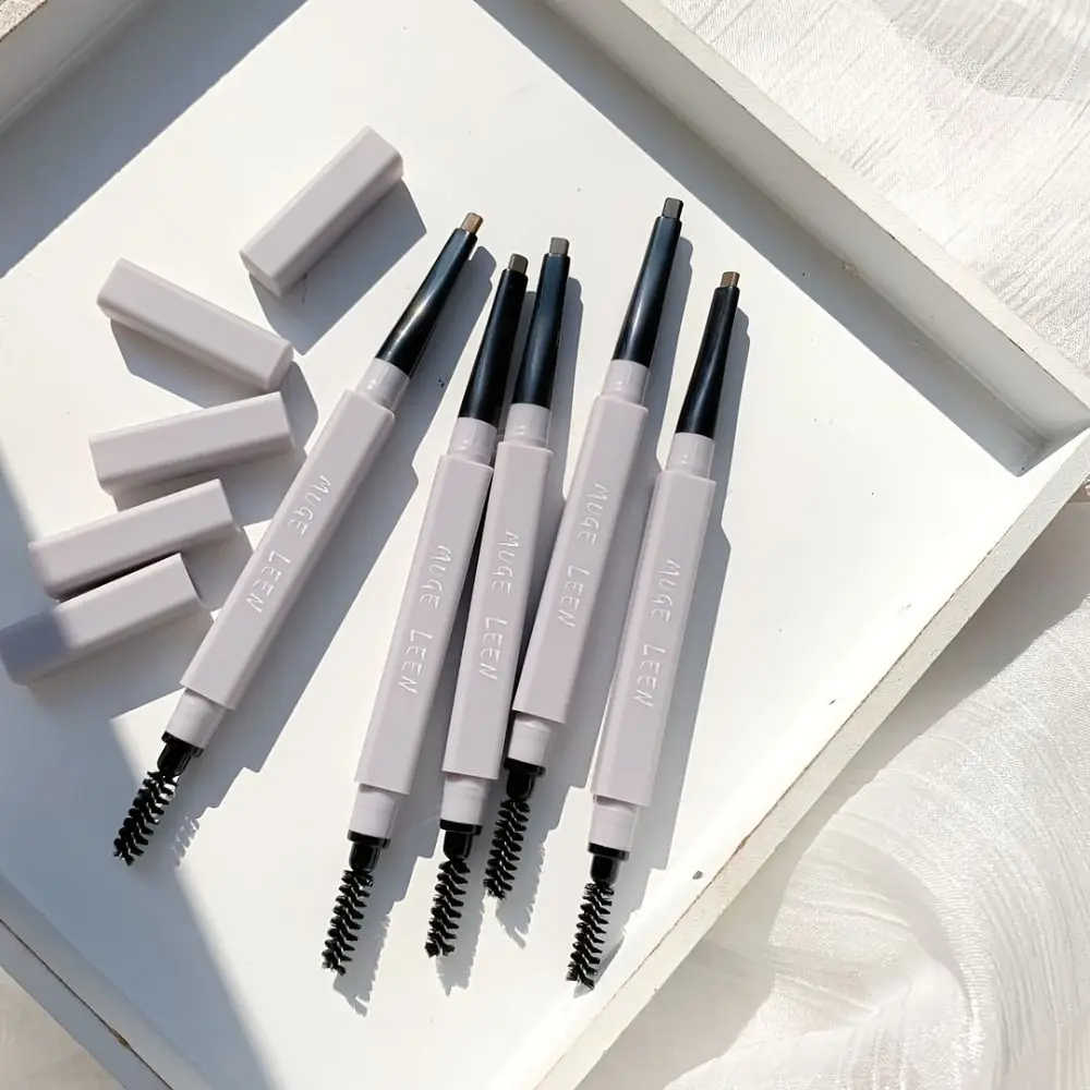 

Натуральный ультратонкий карандаш для бровей, водостойкая долговечная ручка для бровей, двусторонняя, устойчивая к поту кисть для бровей для женщин