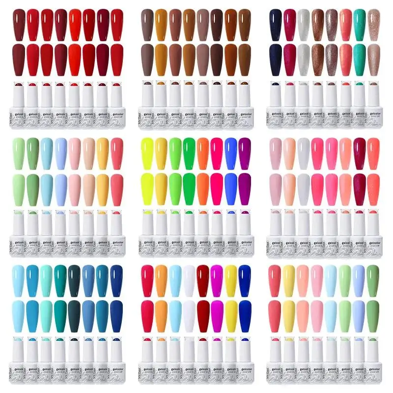 

Arte Clavo 8Pcs/Set Gel Nail Polish Set 15ml Colorful Semi Permanent For Manicure Varnish Soak Off UV LED Nail Art Gel Kits