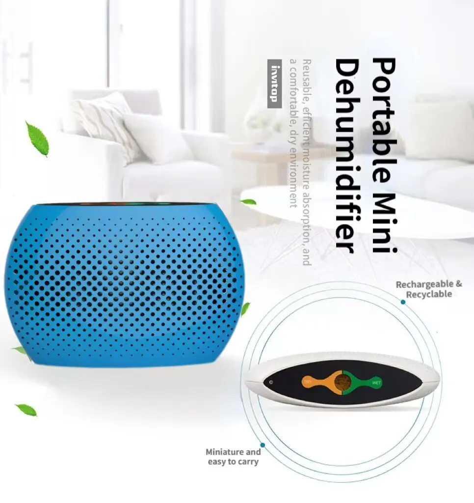 Mini Dehumidifier Home Indoor Moisture Blue Green Intelligent Mute Dryer Closet Moisture Protection