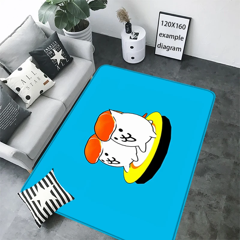 House Inside Fluffy Carpet Living Room Battle Cat Rugs Foot Carpets Entrance Doormat Floor Mats Non-slip Mat Home Kitchen Decor