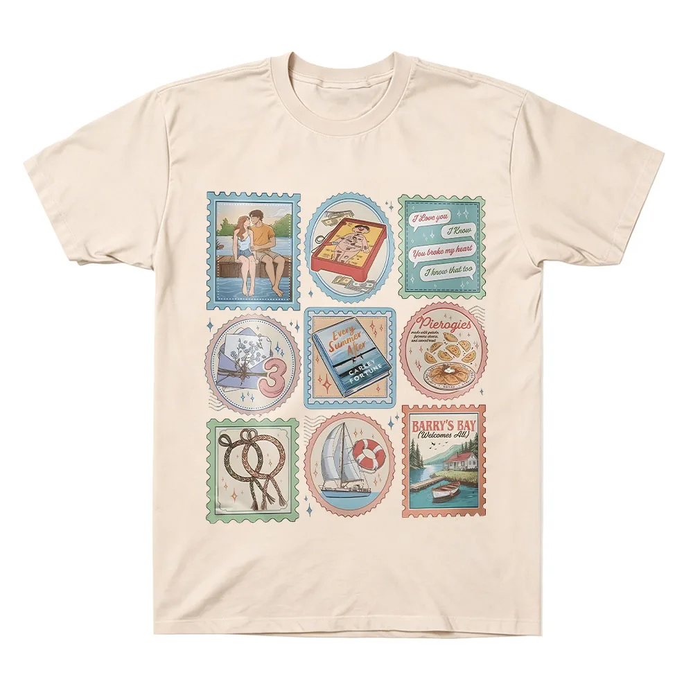 Every Summer After Show T-Shirt Barry's Bay Summer Novel Inspired Shirt High Quality Cotton Romance Book Movie Loose Tee Unisex