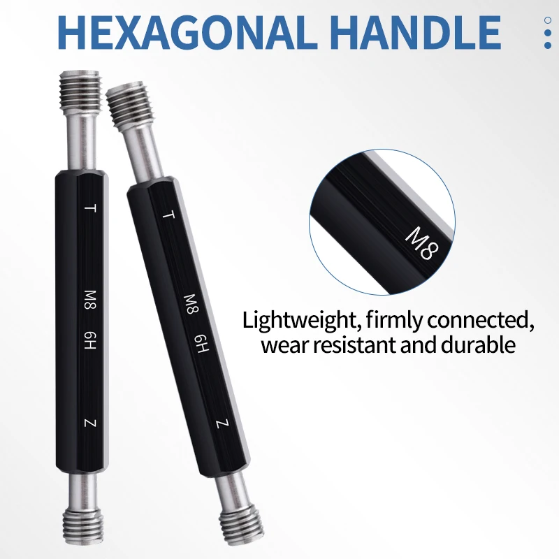 UFS 1PCS 6H M69-M120 X0.5/0.75/1.0/1.5/2.0/3.0 Steel Gage Metric Fine Thread Plug Gauge High Quality Wholesale Measurement