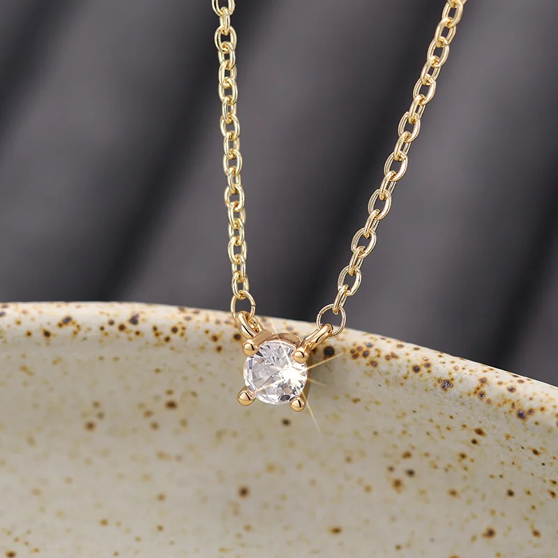 Minimalist Small Round Pendant Necklace for Women Gold Color Chain Necklace Daily Wearable Accessories Timeless Styling