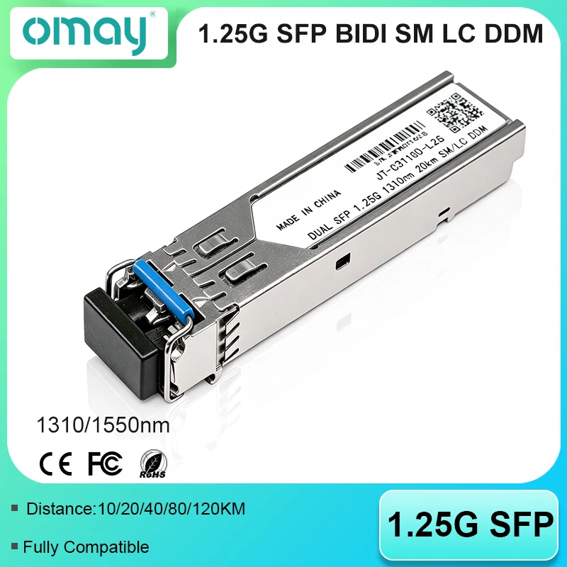 1.25G LC SFP Transceiver Module 1000Base-Tx Ethernet Gpon Olt DUAL Fiber Optic FTTH Compatible with Cisco/Mikrotik Switch