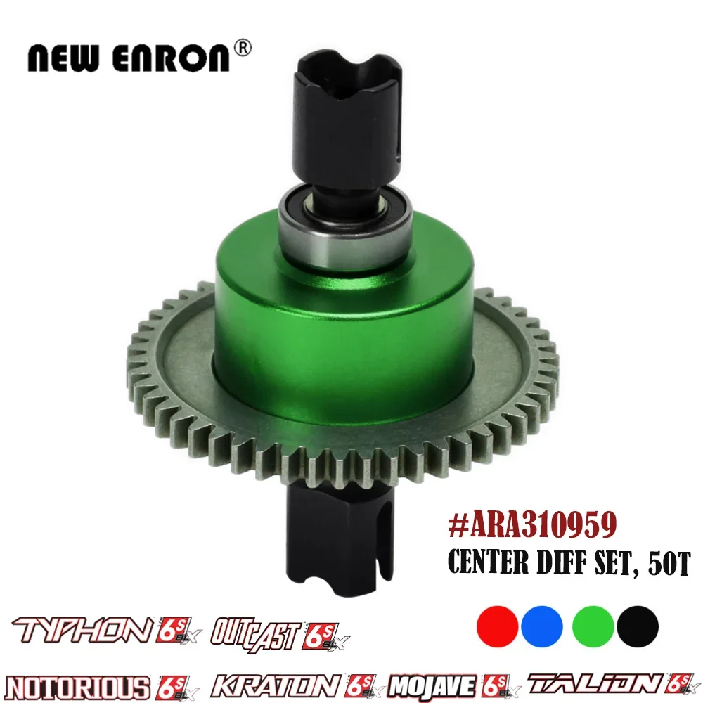 46T/50T Spur Gear Assembled Center Diff Set ARA310959 For RC Car Arrma 6S 1/7 Mojave 1/8 Karton Typhon Outcast Talion Notorious