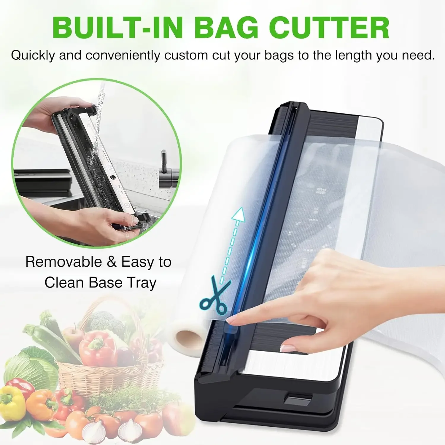 Manufacturer Automatic Powerful Mini Household Vacuum Preservation Machine Bags 70kpa Dry Food And Moist Food Vacuum Sealer