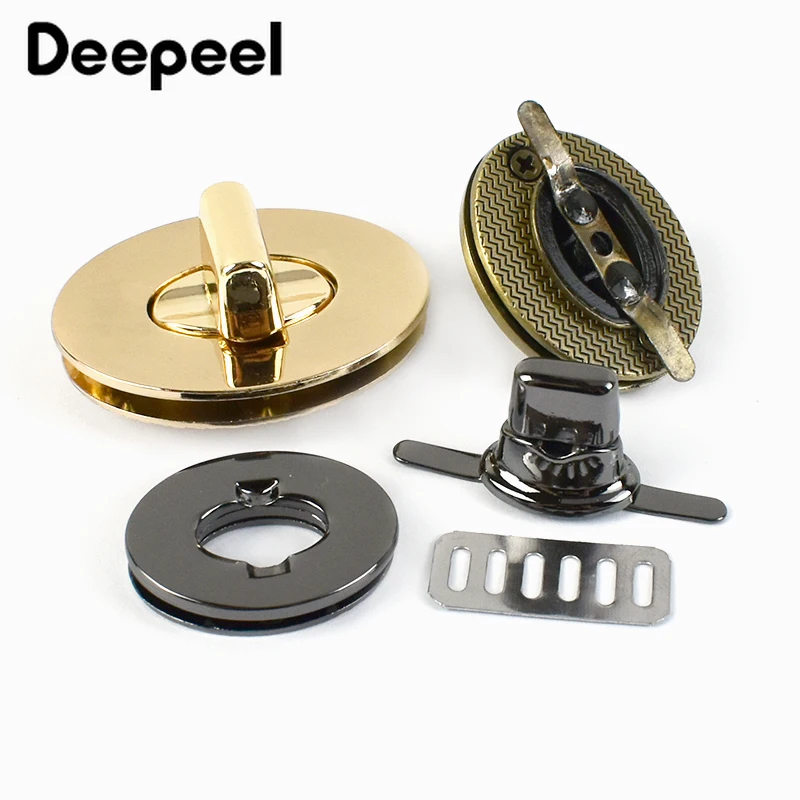 2sets 23-46mm Metal Twist Locks for Bags Handbag Closure Lock Snaps Purse Clasp Latch Buckles DIY Handmade Hardware Accessories