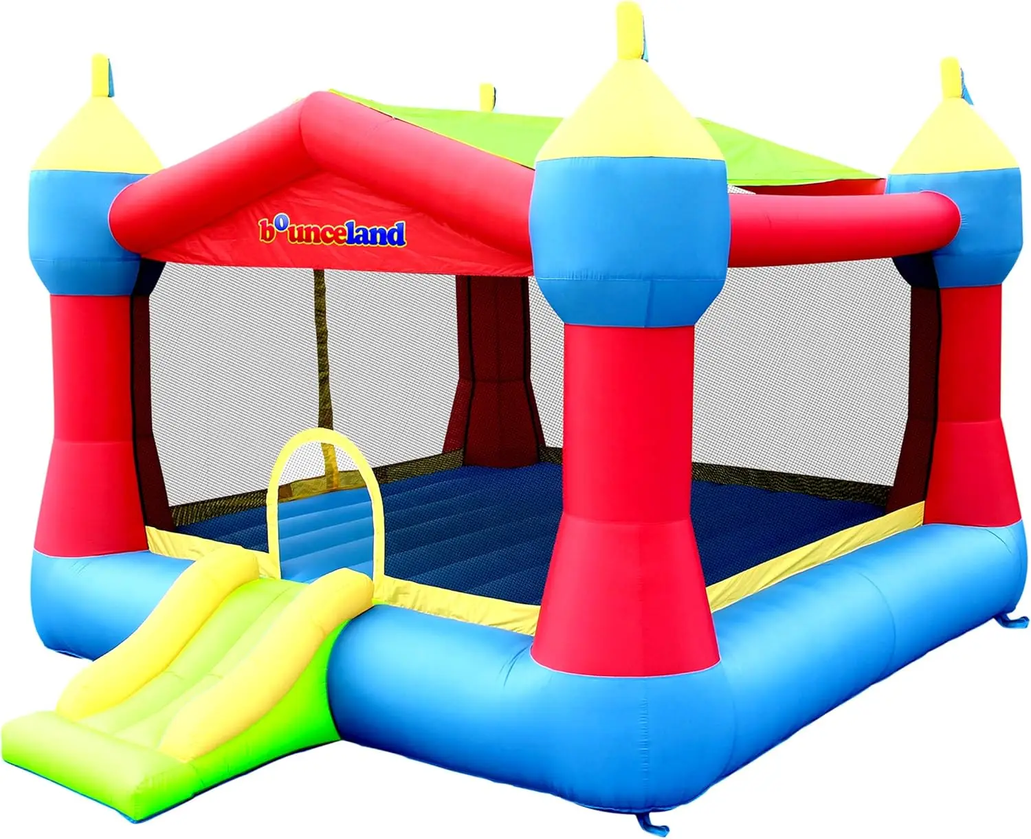

Надувной замок для вечеринок Bounceland Bounce House Bouncer, 16 футов Д x 13 футов Ш x 10,3 фута В, баскетбольное кольцо, съемное