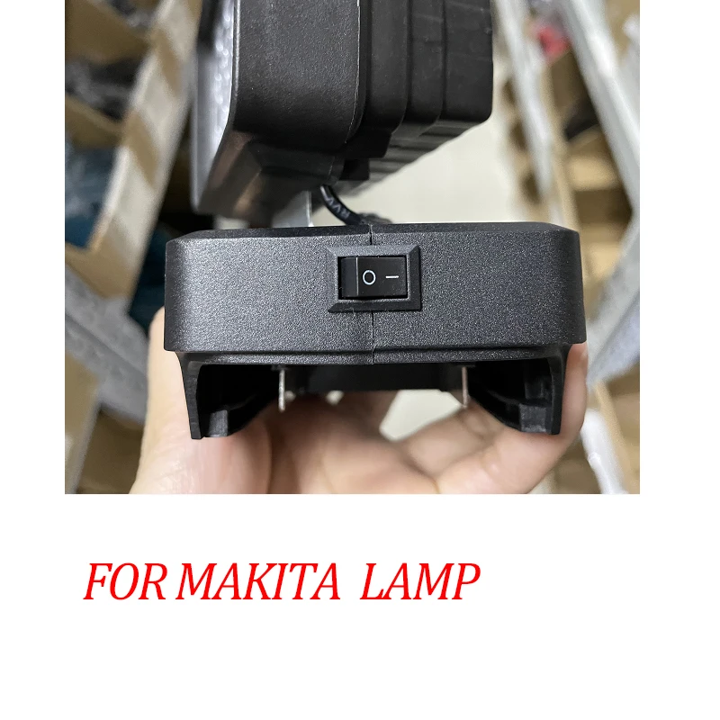 Luz LED de trabajo de 8W para Makita BL1430 BL1830, batería de litio, iluminación exterior, Lámpara de trabajo, iluminación de Camping