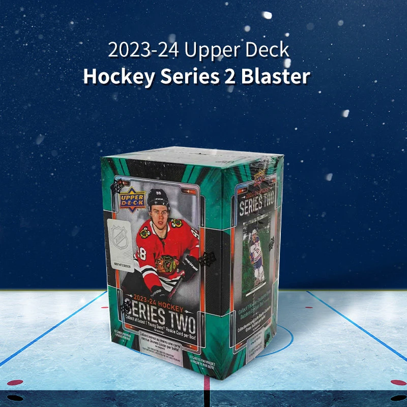 

Коллекционная коробка Upper Deck Hockey Series Blaster Box 2023-2024 с шансом на карточку Коннора Бедарда из серии Young Guns Rookie