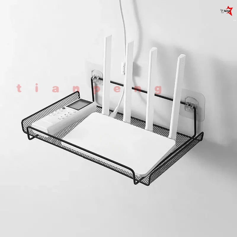 WYORESY No Punch Wall Storage Fixed Support Shockproof Rack For Router Optical Modem Set-Top Box WiFi Equipment Placement Holder