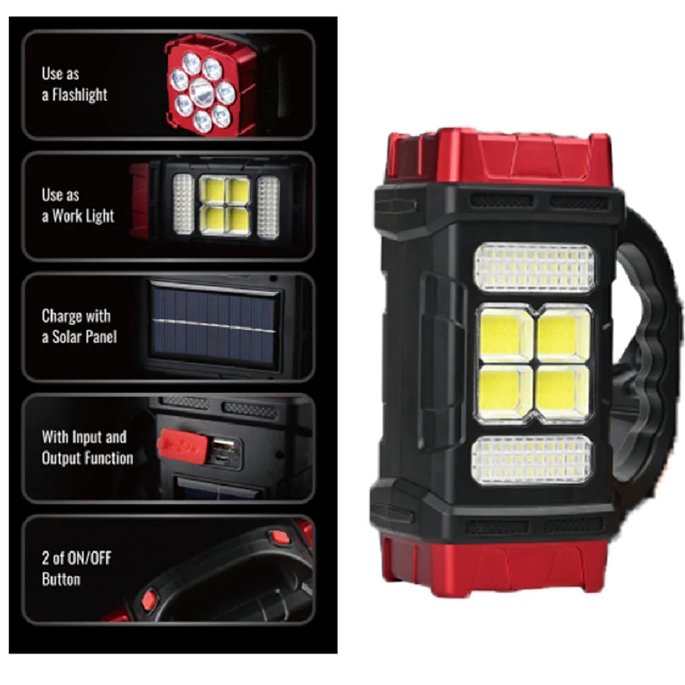 Flashlight Strong Light Charging Ultra Bright Outdoor Long Range LED Emergency Lighting Patrol Portable Searchlight Solar Energy