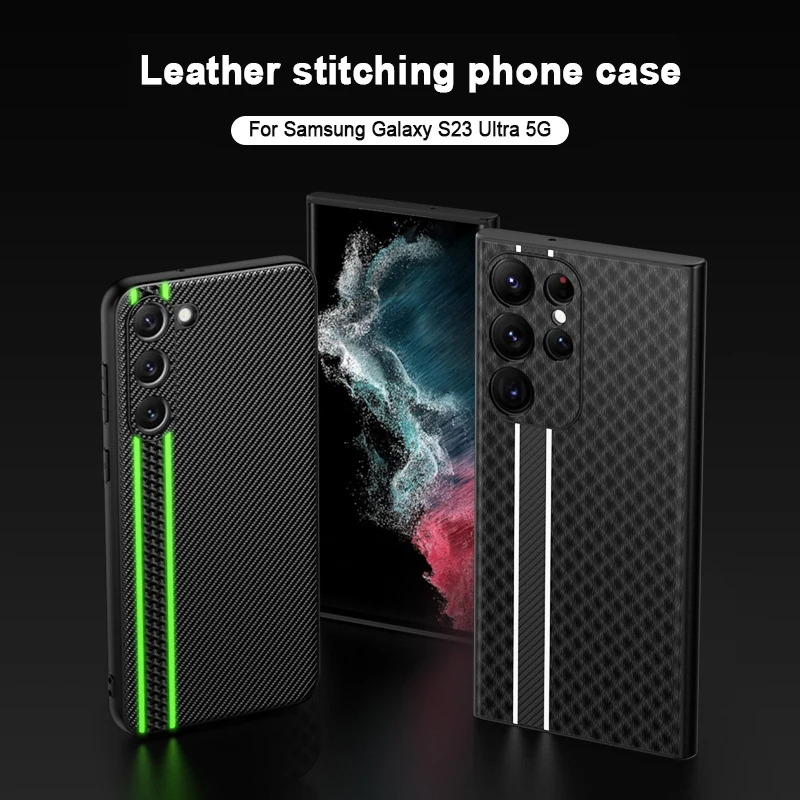 Fluorescent Case For Samsung Galaxy S23 ultra S24 s23 plus s22 ultra 5G PU Leather Gentleman Cover for Galaxy S22 Plus s23 ultra