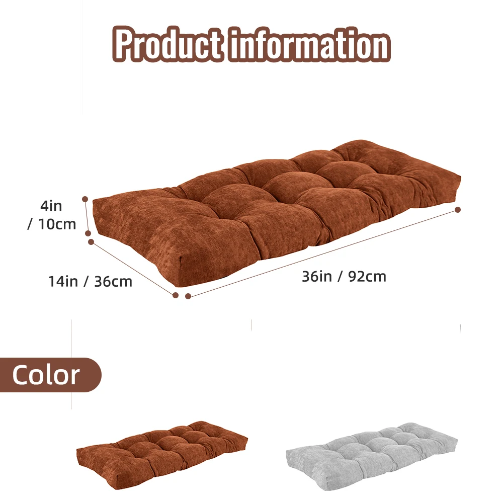 36x14x4 in Bench Cushion, Bench Cushions for Indoor Furniture, Durable Stain Resistant Outdoor/Indoor Bench Seat Cushion