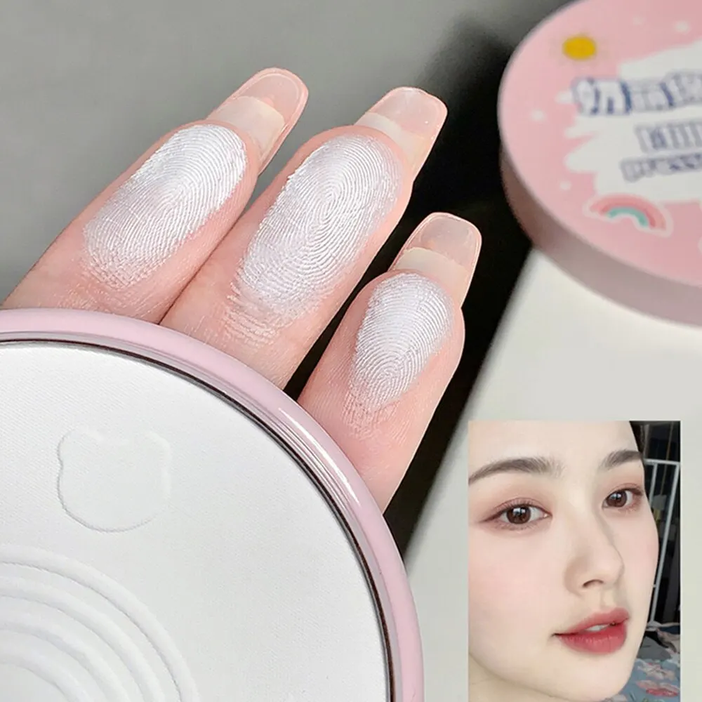 GEGE BEAR Milk Cute Pressed Powder Oil Control Matte Setting Poreless Translucent Finishing Powder for Soft Focus Effect
