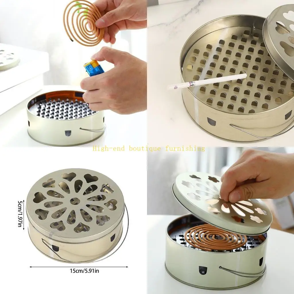 

L9NB All Purpose Incenses Box Container Tray With Safety Cover For Travel Patios Use