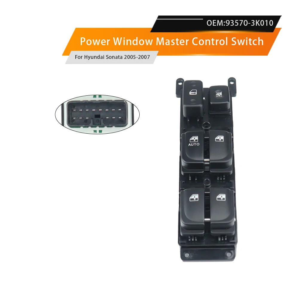 Para Hyundai Sonata 2005 2006 2007 Sonata NF 2007 interruptor de ventanilla eléctrica de Control delantero izquierdo 93570-3K010 935703K010