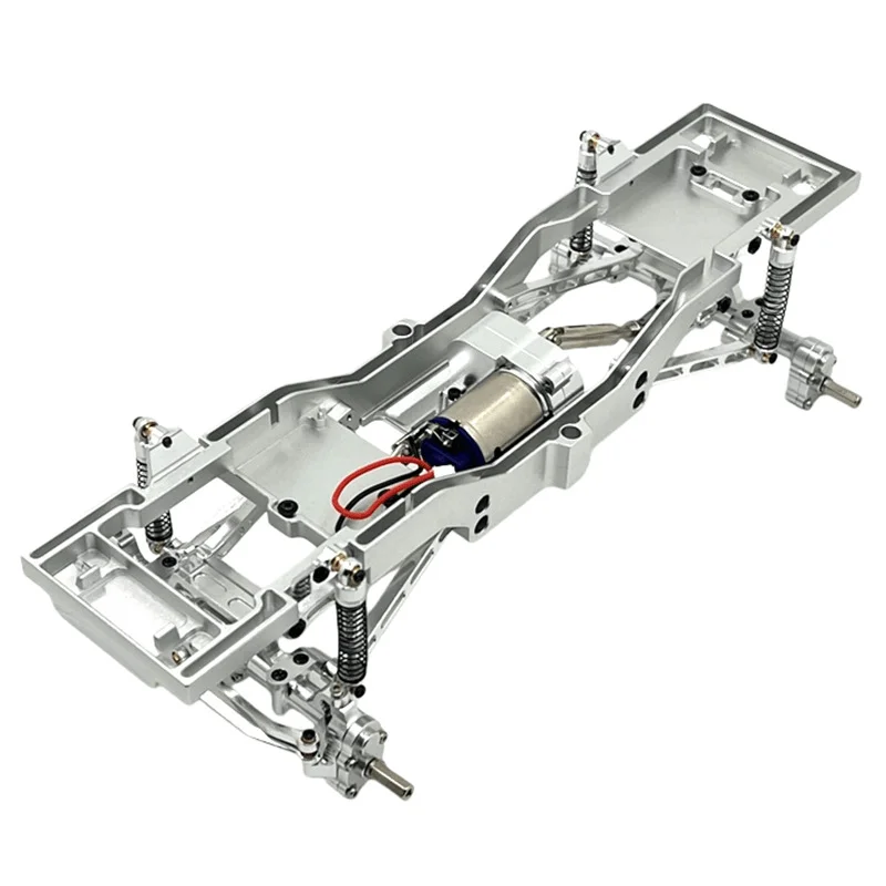 Fit for MN 1/12 Tank 300 RC Car Metal Upgrade Portal Axle Full Vehicle Frame Equipped with 370 Motor Gearbox Assembly
