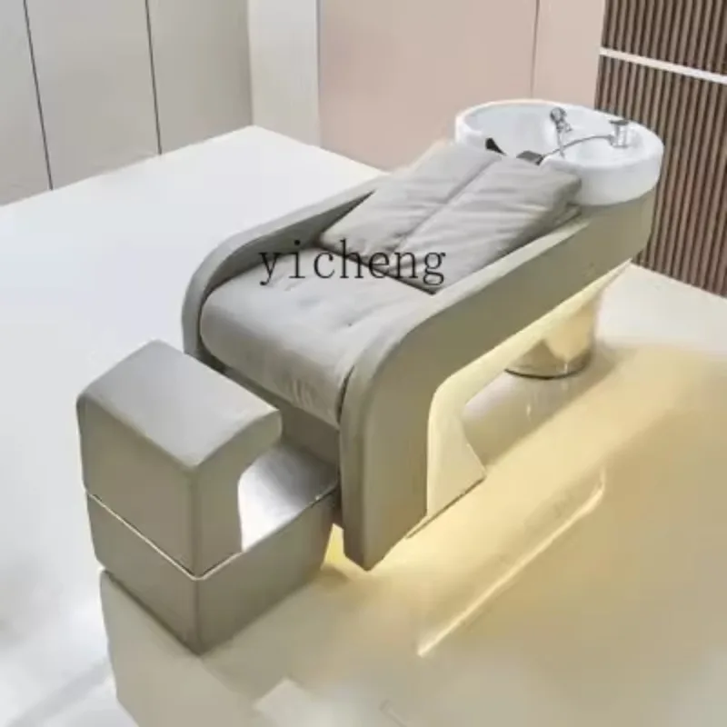 MR-15   barber shop high-end flushing bed hair salon special half-lying type high-end ceramic basin half-lying