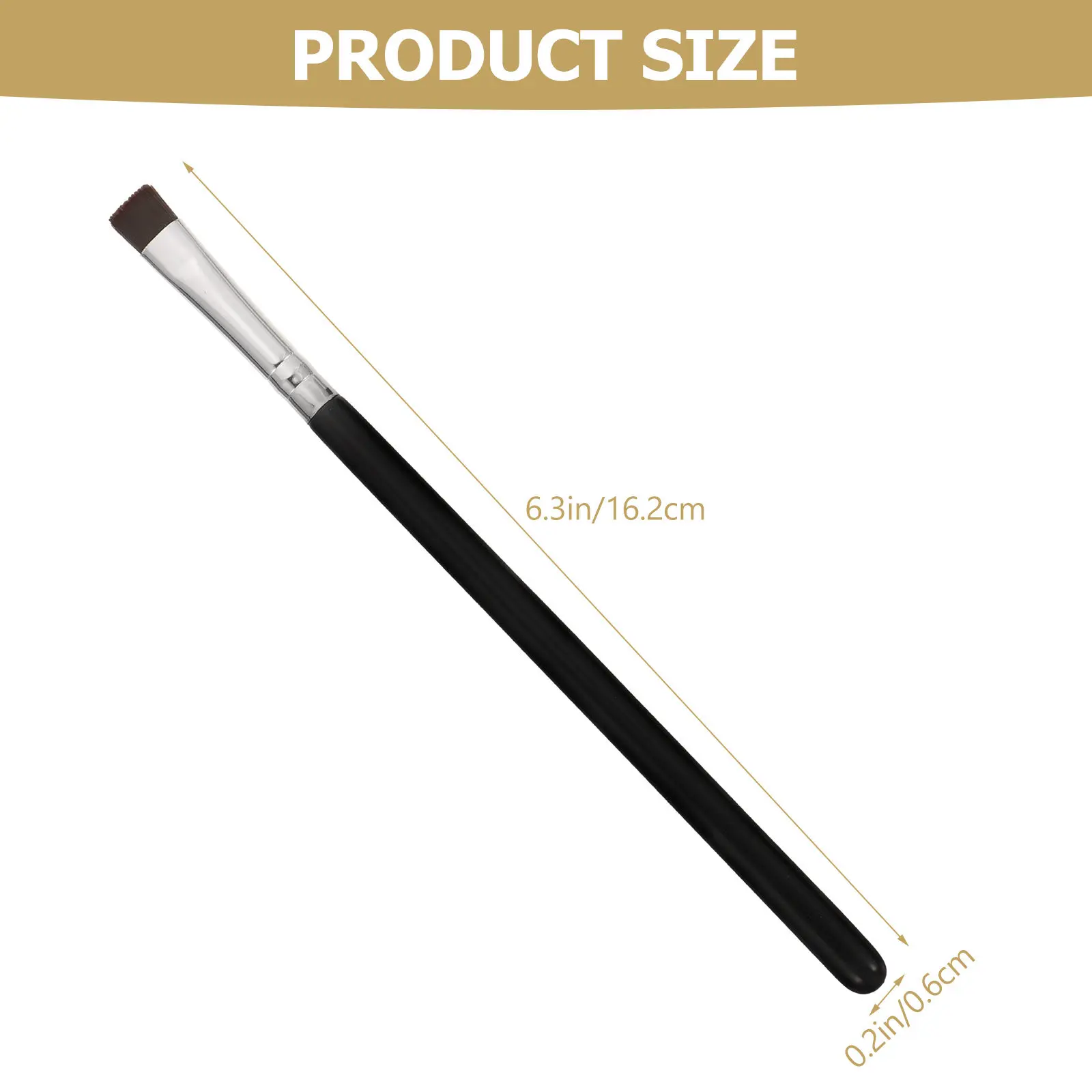 6Pcs Eyebrow Eyeliner Brushes Premium Dual Use Eye Makeup Tools Flat Brush Set Makeup Supplies Professional Home Use