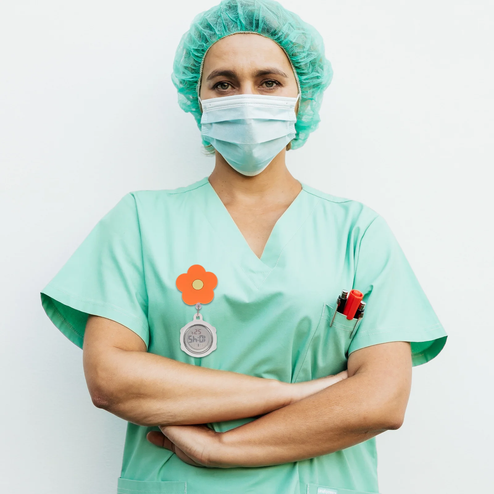 

Luminous Digital Nurse Fob Watch Waterproof Retractable Clip-on Nighttime Visibility for Nurses and Medical Staff