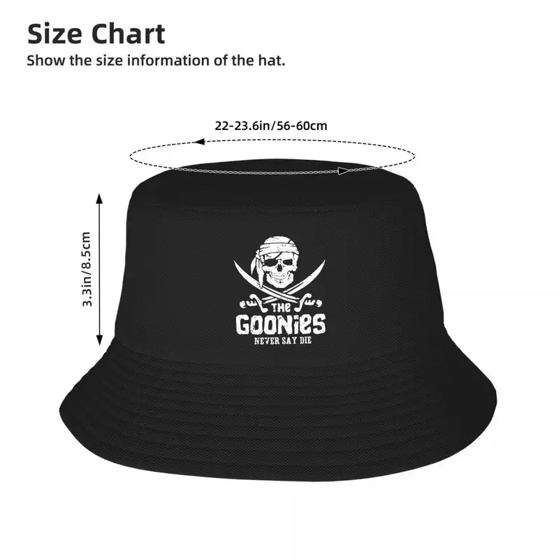 Sombrero de pescador personalizado para hombre y mujer, gorro de pescador con calavera de Los Goonies, piratas, playa, película, Verano