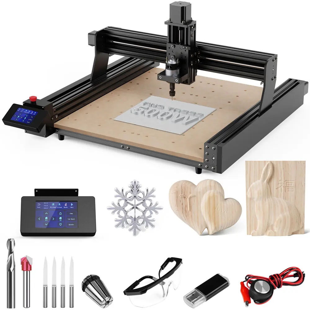 

TwoTrees TTC450 All Aluminum Frame CNC Milling Machine Laser Engraver Cnc Router For MDF PVC Epoxy Wood Metal Carving Cutting