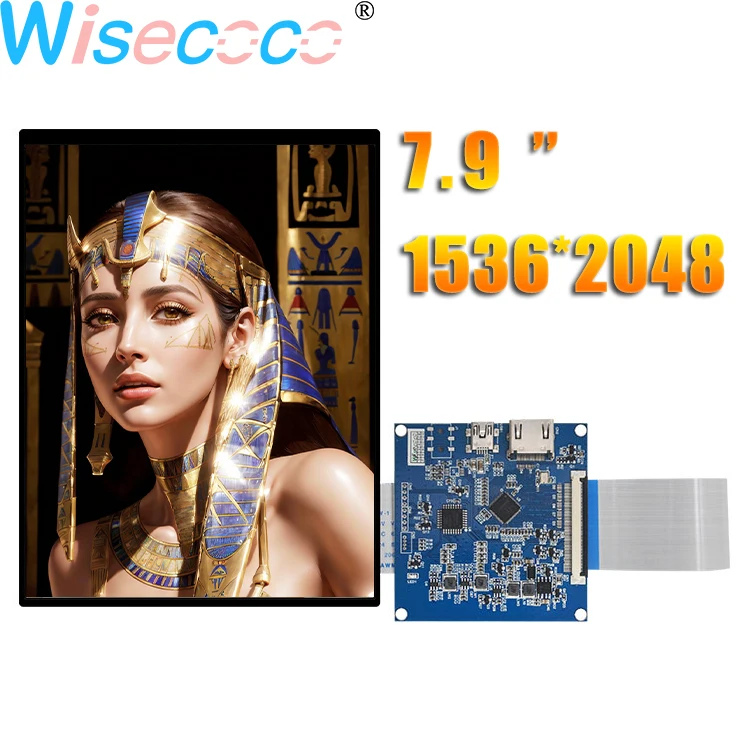 Wisecoco 7.9 Inch 1536*2048 IPS 2K LCD Display Screen MIPI Driver Board Pad & Tablet For Raspberry Pi PC Secondary Screen 8'' 2K