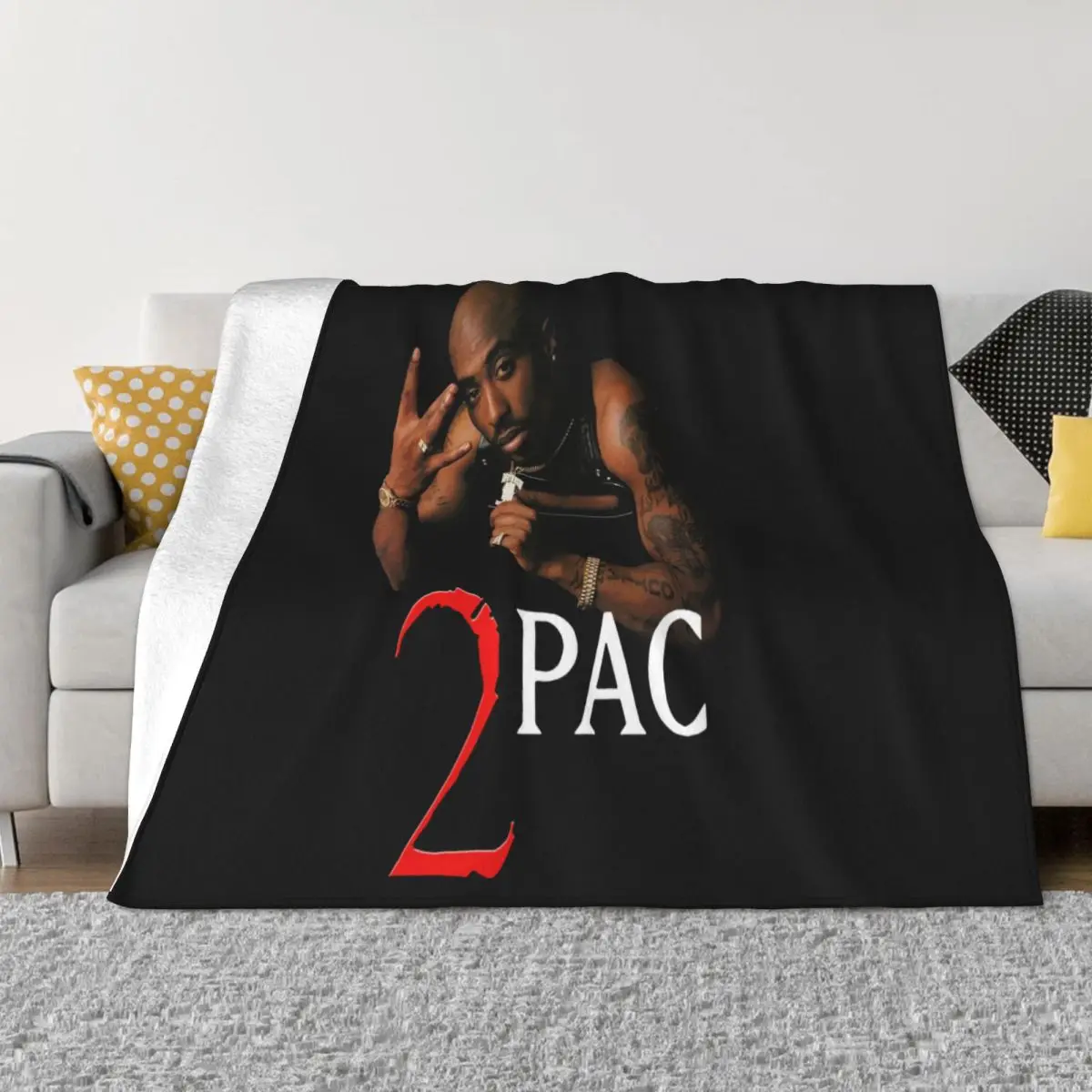 2Pac Tupac Ama Pike Usa Rapper Hip Hop Mens Black Size S5Xl Wo Hip-Hop Top Quality Throw Blanket