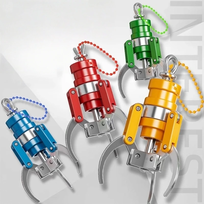 Doll Machine Grab Clip Mini Claw Keychain With Strong Grip ABS Keyring For Fun Portable Keychain Bag Pendant Accessories