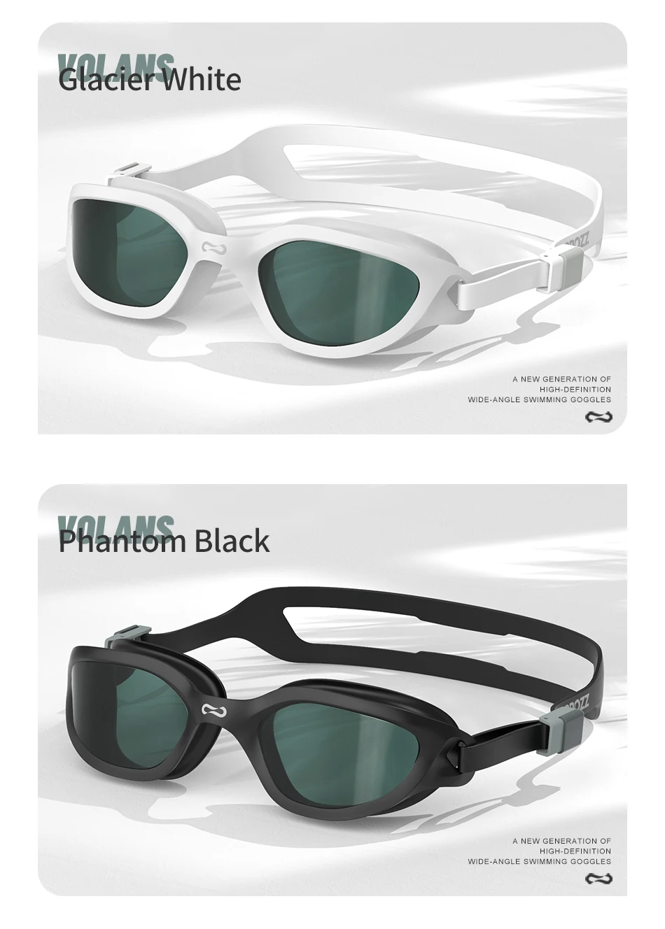 COPOZZ Professionelle HD Schwimmen Brille Anti-Fog UV Schutz Einstellbar Schwimmen Gläser Silikon Wasser Glas Für Männer und Wome – Detail 10