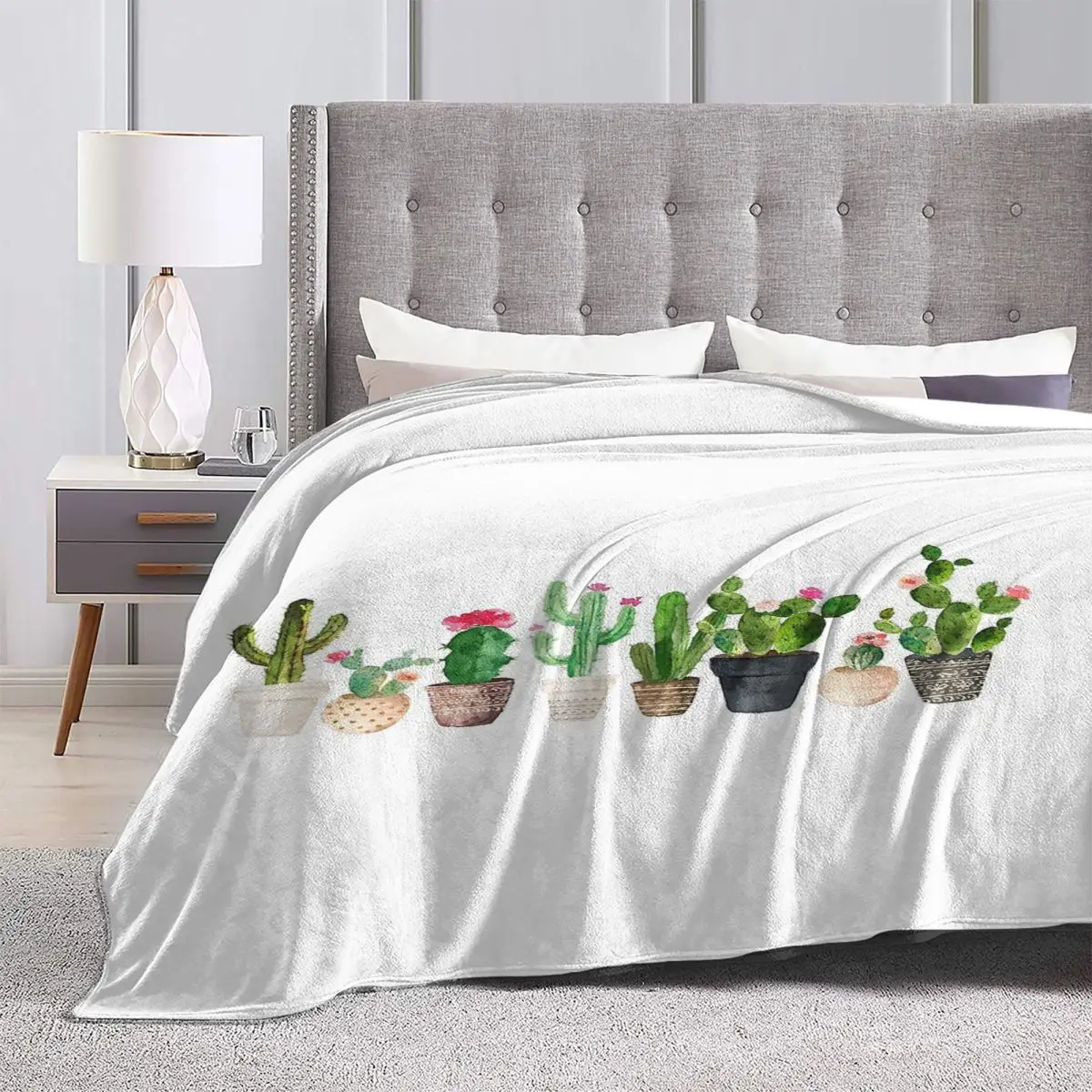 

Cactus Blanket Soft Warm Flannel Throw Blanket Bedspread for Bed Living room Picnic Travel Home Couch