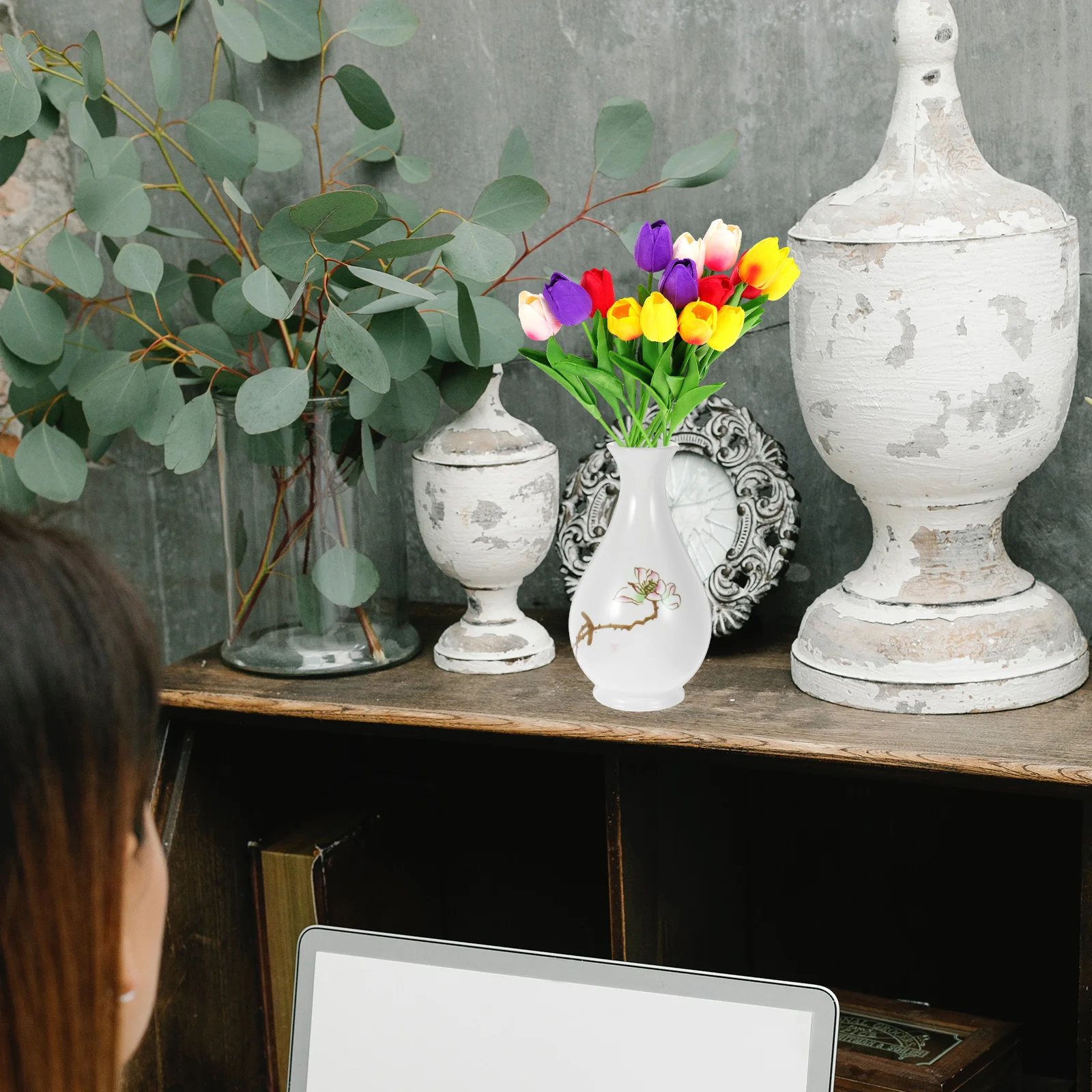 

Mini Ceramic Aromatherapy Vase Creative Flower Holder Small Ceramic Vase Desktop Decoration Flower Arrangement Container