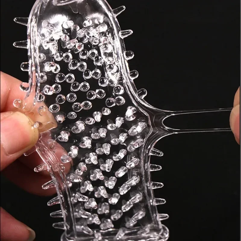 الواقي الذكري العمود الفقري كريستال خواتم الديك الكبار الذكور الجنس المنتج الواقي الذكري قابلة لإعادة الاستخدام ألعاب مثيرة القضيب الأكمام تأخير تمديد دسار غطاء #6