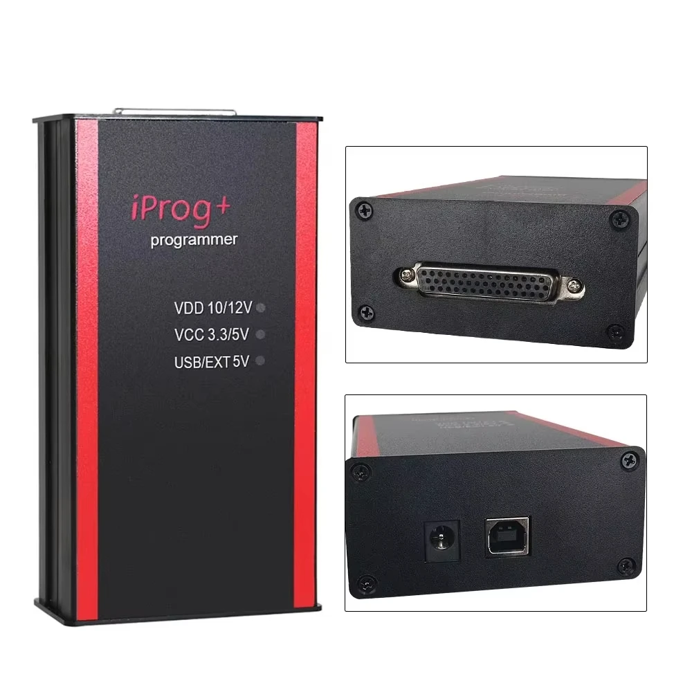 IPROG Pro V87 ECU Key Programmer Full Adapter Tool for IMMO Airbag Dashboard EEPROM Radio Reset Diagnostic OBD Functions Kit V89