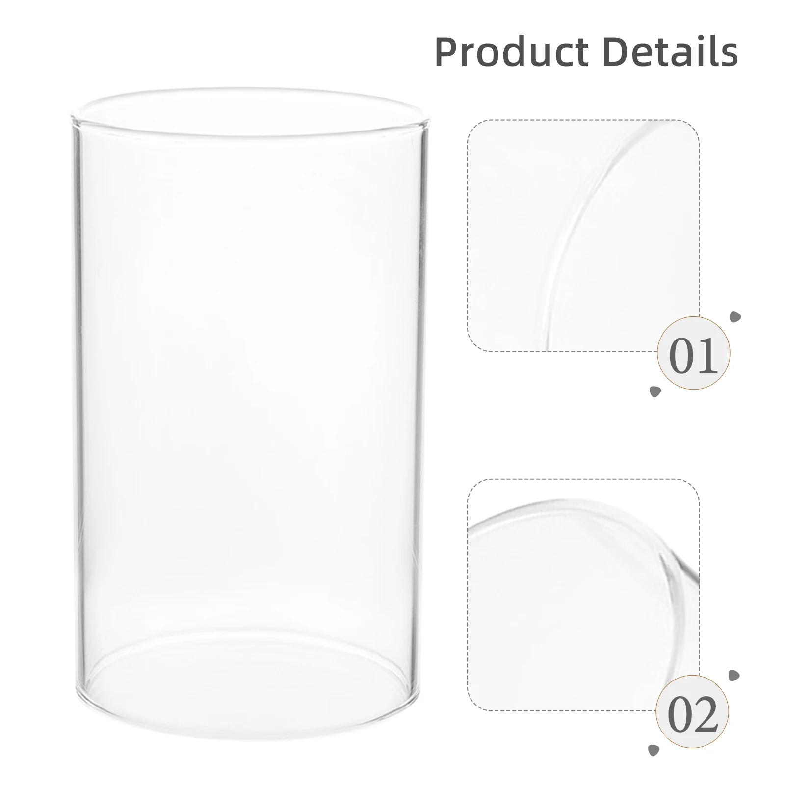Tall Glass Cylinder Holder Transparent Cover for Pillar Candles Home Decor Romantic Atmosphere Enhancer