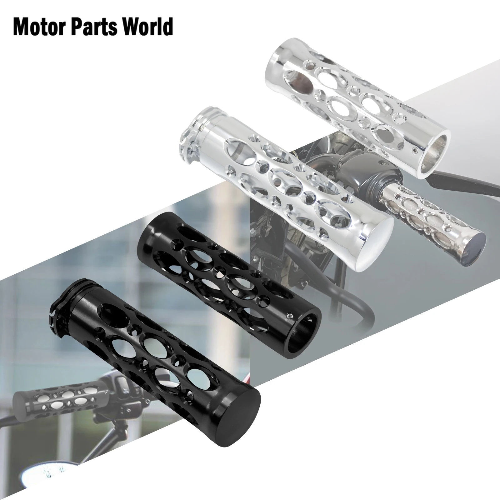 

Hollow-Out Style 1" 25MM Aluminum Motorcycle Handlebar Hand Grips Handle Bars For Harley Sportster XL Softail Dyna Touring FLHX