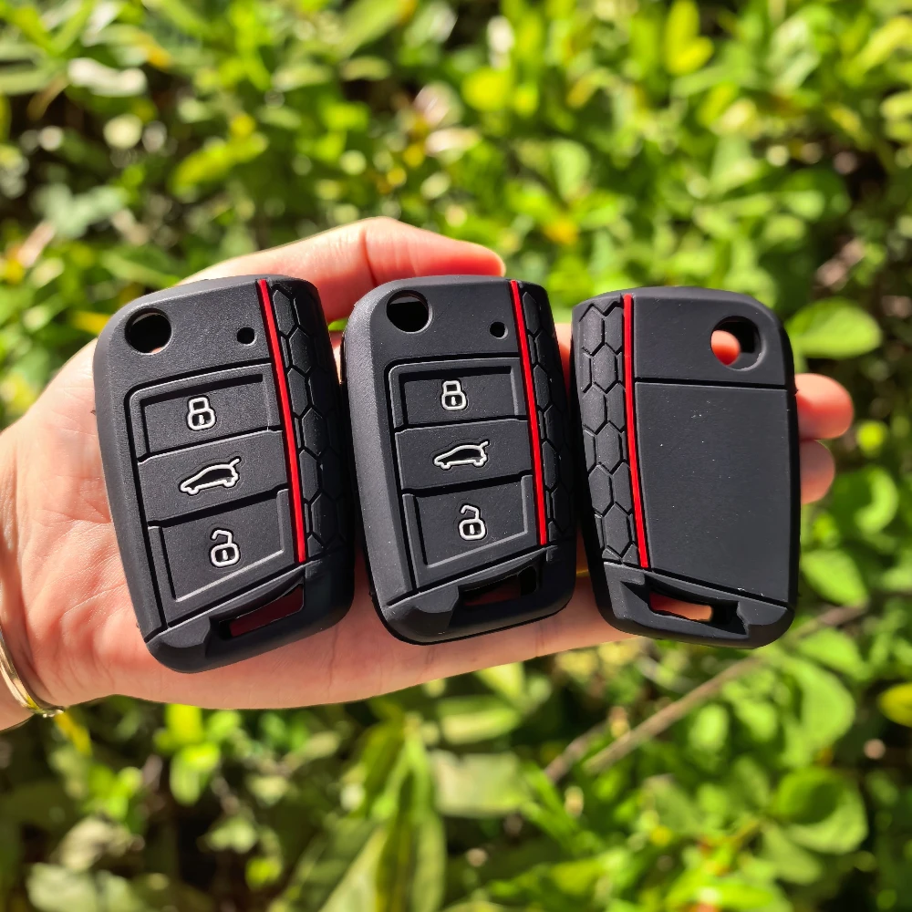 For VW golf 7 GTI POLO T-Cross T-Roc touran Tiguan Skoda Octavia Rapid kodiaq Fabia Seat Ibiza leon Ateca Arona key case cover
